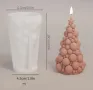 3D Голяма елха с топки Силиконов молд форма за свещи гипс сапун КОД 4361 , снимка 3