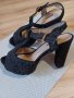 Дамски сандали Bellucci велур , снимка 1 - Дамски обувки на ток - 40196222