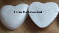 Половин плоско сърце 14 см  от стиропор стиропорено за ръчна изработка декорация Свети Валентин, снимка 2