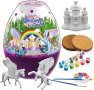 Нов комплект подарък за деца Еднорог Фигурки образователна Боядисване играчка 