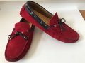 IZAC 41 червени мокасини естествена кожа ръчна изработка, снимка 4