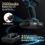 Sundpey 21V Електрическа бормашина Винтоверт с 2 батерии 2,0 Ah, LED светлина и нивелир, 2 скорости, снимка 5