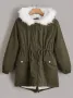 Красиво Ежедневно Топло Яке Парка с Качулка в Пастелно Зелен Цвят L Размер, снимка 1