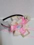 Аксесоар за коса Пепеляшка в бледо розово(диадема, ластик, шнола) , снимка 2