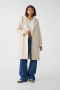 Бежово палто с качулка и колан, снимка 3