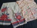 Четири шала рисувана естествена коприна