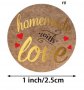 100 бр bakery Handmade Hand made homemade with love малки самозалепващи лепенки стикери за ръчна , снимка 3