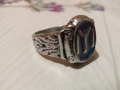 Мъжки пръстен-прабългарски символ ІYІ династия Дуло, снимка 1 - Пръстени - 44666413