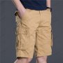 Мъжки къси свободни прави ежедневни панталони с много джобове, 4цвята - 023, снимка 4