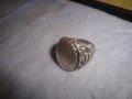 МАЙСТОРСКИ МАСИВЕН РЕТРО СРЕБЪРЕН АРТ ДЕКО ПРЪСТЕН ЛАКИРАНО СРЕБРО 925 СТИЛНО ОРНАМЕНТИРАН 28744, снимка 13