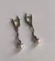 Сребърни обеци с инкрустации – 925 проба, снимка 5