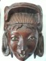Колекция от четири дърворезбовани статуетки женски глави, снимка 6