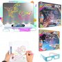 3D Детска дъска за рисуване 3D Magic Drawing Board с LED светлини, снимка 2