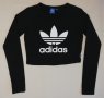 Adidas Originals Logo Cropped T-Shirt НОВА оригинална блуза M Адидас, снимка 1 - Спортни екипи - 30989713