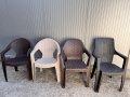 Пластмасови столове и маси градински ратан, снимка 1