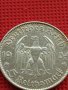Сребърна монета 5 райхсмарки 1934г. с СХВАСТИКА Първа годишнина нацистки режим 39642, снимка 2