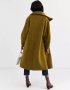 ASOS DESIGN Овърсайзед зелено дълго палто, снимка 3