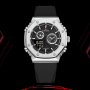 Мъжки часовник к9216с2 Naviforce черна силиконова каишка, снимка 1 - Мъжки - 44686710