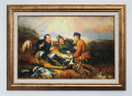 Ловци на раздумка, Охотники на привале, Василий Перов, картина, снимка 1 - Картини - 44737777