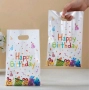 Happy Birthday балони цветни букви бял фон 10 бр торбички за лакомства подарък, снимка 4