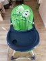 Детско зелено сгъваемо  столче стол за хранене 