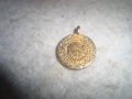 СТАР ПОЗЛАТЕН НАКИТ ТИП ПЕНДАР МОНЕТКА за УКРАСА от НЕРЪЖДАЕМА СТОМАНА 27638, снимка 2