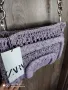ZARA нова с етикет лилава чанта рафия, снимка 3