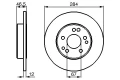 Диск спирачен преден дeсен/ляв за MERCEDES 124 № M2121P, снимка 3