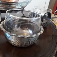 Немска купа за пунш с метален обков и шест чаши, снимка 10 - Сервизи - 31761872