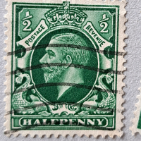 2 бр пощенски марки, Великобритания, 1924-34 г., снимка 2 - Филателия - 44569546