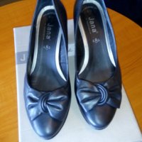 Jana Дамски кожени обувки с ток 5-6см , №38,5 черни, стелка 25см, снимка 10 - Дамски обувки на ток - 29080281