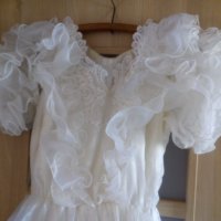 Булчинска рокля размер С ,с обръч, снимка 9 - Сватбени рокли - 37612240