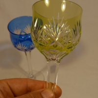 Две немски тънкостенни кристални чаши, снимка 4 - Чаши - 42899843