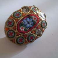  брошка венецианска мозайка, снимка 8 - Антикварни и старинни предмети - 35510309