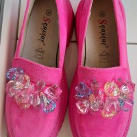 Нови Дамски мокасини цвят фуксия, снимка 13 - Дамски елегантни обувки - 44335827