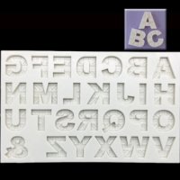 Латиница на чертички странични Букви азбука главни печатни букви силиконов молд форма за торта, снимка 1 - Форми - 30834039