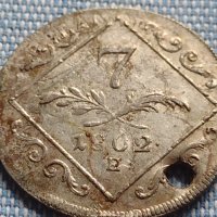 Сребърна монета 7 кройцера 1802г. Франц втори Алба Юлия Свещена Римска Империя 13718, снимка 2 - Нумизматика и бонистика - 42900495