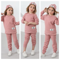 Комплект за момиче - панталон, блуза и шапка, снимка 1 - Детски комплекти - 44533827
