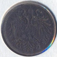 Австрия 2 хелера 1904 година, снимка 2 - Нумизматика и бонистика - 33797956