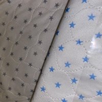 Многократна водоустойчива подложка за подмокряне - сини/сиви звезди, снимка 9 - Други - 42081737