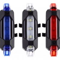 Акумулаторни LED стоп светлини за велосипед, ел. скутер - 3 цвята, снимка 1 - Аксесоари за велосипеди - 29813837