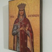 Икона на Света Александра icona Sveta Aleksandra, снимка 3 - Икони - 13796927