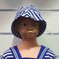 Нова детска моряшка шапка идиотка синьо/бяло райе, от 1 до 18 години, снимка 3 - Шапки, шалове и ръкавици - 29974354