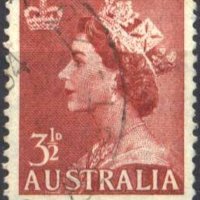 Клеймована марка Кралица Елизабет II 1953 от Австралия , снимка 1 - Филателия - 37957361