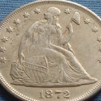 Монета 1 долар 1872г. САЩ РЕПЛИКА на Американския сребърен долар за КОЛЕКЦИЯ 30047, снимка 7 - Нумизматика и бонистика - 42702858