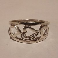 Сребърни пръстени за жени, снимка 16 - Пръстени - 43252663