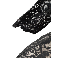 дантелена ркля H&M размер XS бежово черно, снимка 3 - Рокли - 44586127
