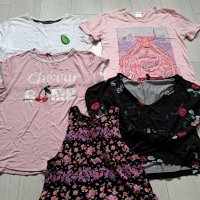 Комплект от пет блузки за момиче, снимка 1 - Тениски - 38308547
