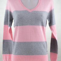 Дамски пуловер в розово и сиво марка Basics & More - S, снимка 2 - Блузи с дълъг ръкав и пуловери - 38380638