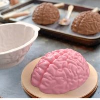 3D Огромна глава мозък силиконова форма молд за кекс желе шоколад торта гипс, снимка 6 - Форми - 25302954